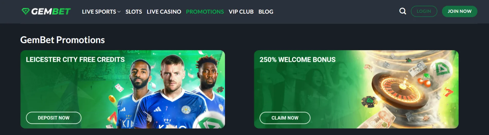 Casino bonuses offered by GemBet online casino in Singapore.
